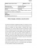 Roles de lenguaje y escucha activa.