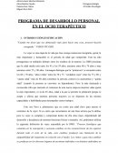 PROGRAMA DE DESARROLLO PERSONAL EN EL OCIO TERAPÉUTICO