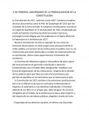 5 DE FEBRERO; ANIVERSARIO DE LA PROMULGACION DE LA CONSTITUCION