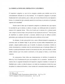 FORMULACIONES DEL IMPERATIVO CATEGÓRICO. Página 1