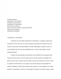 Feminicidios en CD. Juarez. Página 1