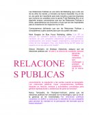 RELACIONES PUBLICAS es una rama del Marketing