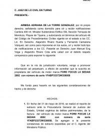 JURISVOL FACTURA EXTRAVIADA B.C.. Página 1