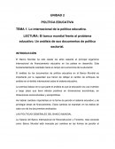 LAS POLÍTICAS GENERALES DEL BANCO MUNDIAL.