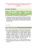 Filosofía. tema 1 el saber filosófico. prueba de acceso grado superior