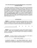 Acta circunstanciada de hechos derivados de la violacion de alcancia teletón