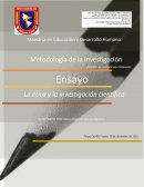 LA ÉTICA Y LA INVESTIGACIÓN CIENTÍFICA