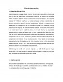 Plan de intervención. Descripción del niño