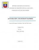Aceleración, velocidad y rapidez