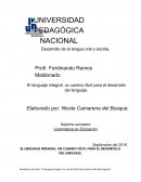EL LENGUAJE INTEGRAL: UN CAMINO FÁCIL PARA EL DESARROLLO DEL LENGUAJE.