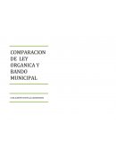 COMPARACION DE LEY ORGANICA Y BANDO MUNICIPAL