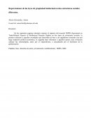 Impacto de la propiedad intelectual en dos estructuras sociales diferentes