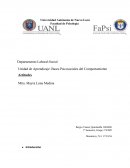 Unidad de Aprendizaje: Bases Psicosociales del Comportamiento