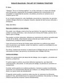 ENSAYO DIALOGUE: THE ART OF THINKING TOGETHER