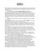 Saw 1, first movie of the horror movie series.