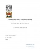 FACULTAD DE CIENCIAS POLÍTICAS Y SOCIALES LIC. RELACIONES INTERNACIONALES