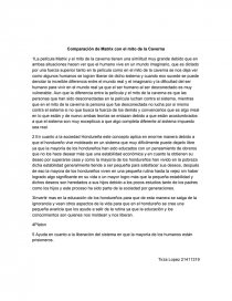 Comparacion de Matrix con el mito de la caverna. Página 1