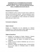 Diagnostico de las incidencias de violencia intrafamiliar en la ciudad de Caracas