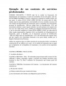 Ejemplo de un contrato de servicios profesionales