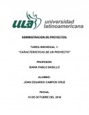 Caracterices de un proyecto.