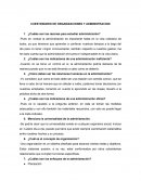 CUESTIONARIO DE ORGANIZACIONES Y ADMINISTRACION