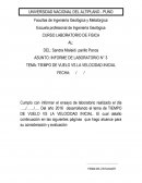 INFORME DE FISICA. TIEMPO DE VUELO VS LA VELOCIDAD INICIAL