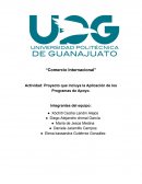 Proyecto que incluya la Aplicación de los Programas de Apoyo.