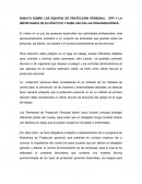 ENSAYO SOBRE LOS EQUIPOS DE PROTECCIÓN PERSONAL.