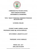 TOPIC: “OBJECT PRONOUNS; POSSESSIVE PRONOUNS AND ADJECTIVES”