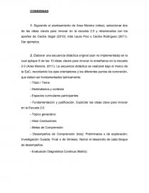 Fundamentación y justificación. Explicitar las ideas clave para innovar en la Escuela 2.0. Página 1