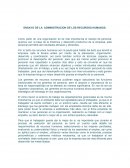 Ensayo de la administracion de los Recursos Humanos.