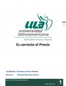 Es correcto el Precio