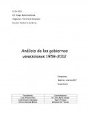 Análisis de los gobiernos venezolanos 1959-2012