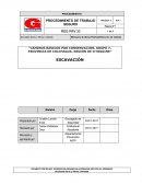 Procedimiento de seguridad para trabajos de excavación