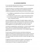 EL ALTAR DE MUERTOS. Es una costumbre particularmente mexicana