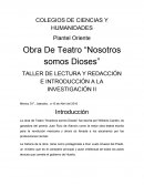 Obra de teatro "nosotros somos dioses"
