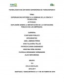 EXPERIANCIAS ENTORNO A LA SEMANA DE LA CIENCIA Y TECNOLOGÍA