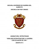 Analisis estrategico de la Guerra con Ecuador de 1941
