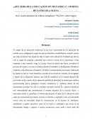 ¿Qué sería de la educación sin metafísica?: aportes de la escuela nueva