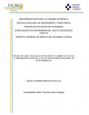 ESTUDIO DE CASO APLICADO A UN PACIENTE P.O CAMBIO DE VALVULA Y ANEURISMA DE AORTA EN LA UTI DE CENTRO MEDICO NACIONAL 20 DE NOVIEMBRE DE
