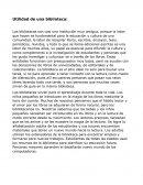 Utilidad de una biblioteca.
