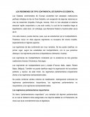 LOS REGÍMENES DE TIPO CONTINENTAL DE EUROPA OCCIDENTAL