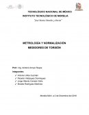 METROLOGÍA Y NORMALIZACIÓN MEDIDORES DE TORSIÓN