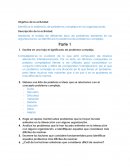 Objetivo de la actividad: Identificar la existencia de problemas complejos en las organizaciones.