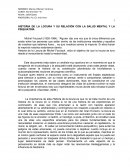 HISTORIA DE LA LOCURA Y SU RELACIÓN CON LA SALUD MENTAL Y LA PSIQUIATRÍA