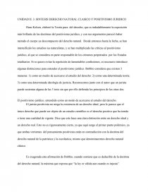 SINTESIS DERECHO NATURAL CLASICO Y POSITIVISMO JURIDICO. Página 1
