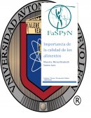 Importancia de la calidad de los alimentos