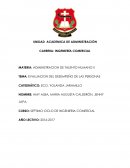 EVALUACION DEL DESEMPEÑO DE LAS PERSONAS