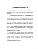 LA TRANSFORMACIÓN CURRICULAR