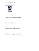 Perfil del ingeniero industrial. Introducción a la ingeniería industrial